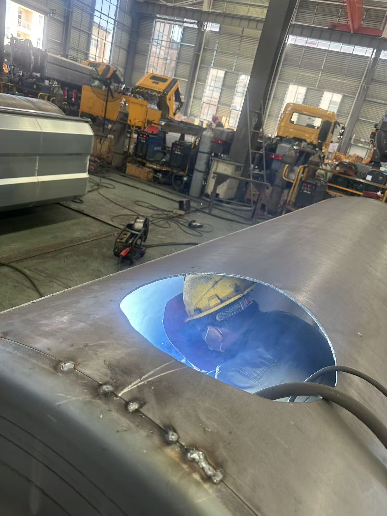 Welder Inside Tank Body